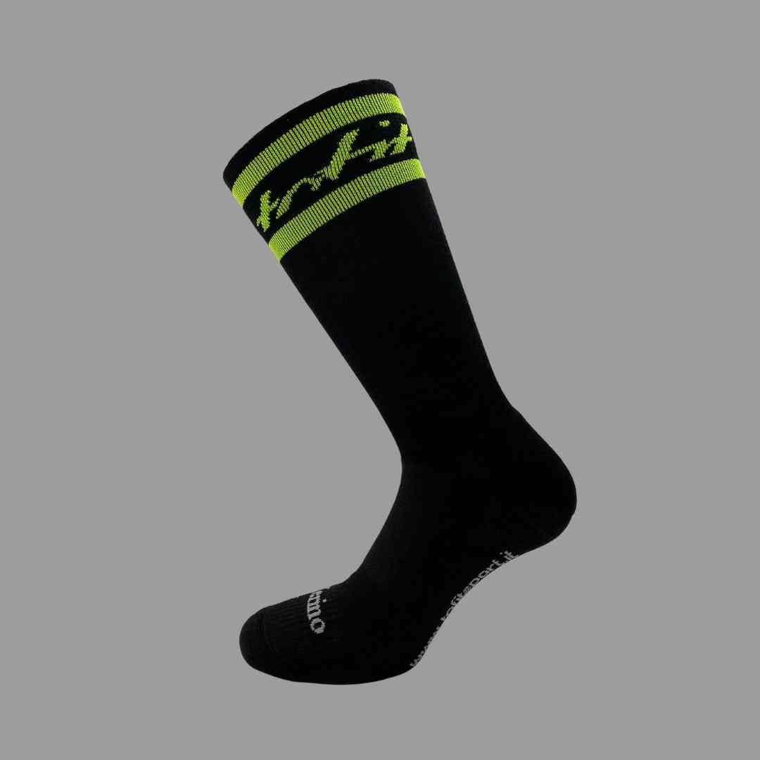 Merino Wool Winter Socks - Classic - Black/Fluo Yellow