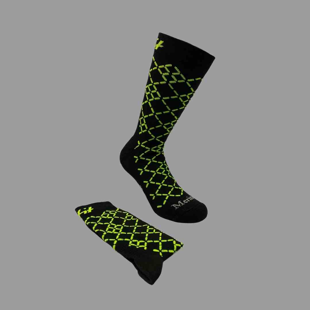 Merino Wool Winter Socks - Circuit - Black/Blue