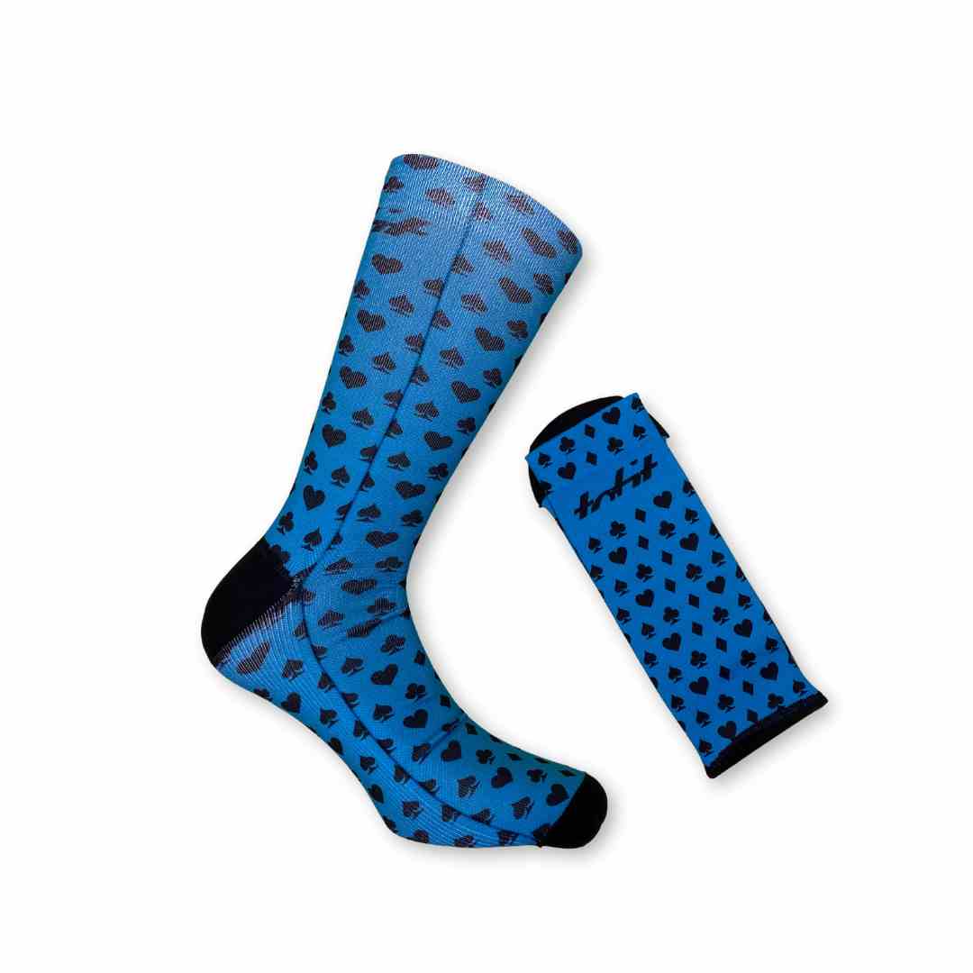 Poker Printed Socks - Teal