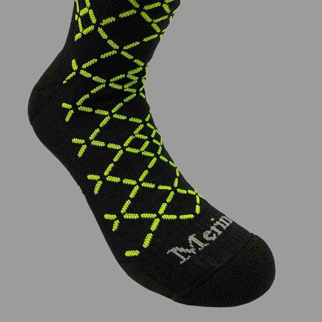 Merino Wool Winter Socks - Circuit - Black/Blue