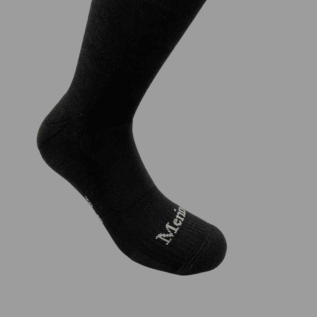 Merino Wool Winter Socks - Classic - Black/Fluo Yellow