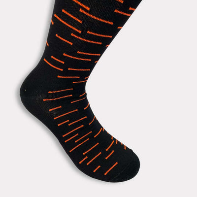 Strech Summer Socks - Black/Orange